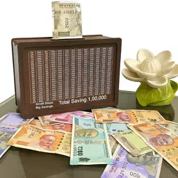 wynx Gullak Coin Bank – Handcrafted Wooden Money Saver Coin Bank image 3