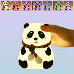 Flexible Silicone Cute Panda Sleeping Glow Lamp for Toddler and Bedroom Night Lamp-image-2