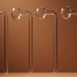 wishingbell natural 6 inch Bend Glass Oil Burner Pipe Transparent (Pack of 4) Borosilicate Glass Inside Fitting Hookah Mouth Tip-picture-31