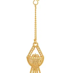 Yellow Chimes Gold-Plated Traditional Jewellery Set With Maangtikka image 4
