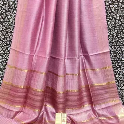 govind handloom Solid/Plain Bollywood Jute Silk Saree-picture-10