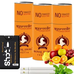 royal swag Herbal Cigarettes(Tobacco/Nicotine Free) Frutta Flavour 15 Sticks With 20ML Shot Smoking Cessations-picture-28