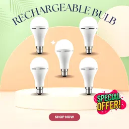 sacro Rechargeable Emergency Bulb Inverter Bulb, 3Hr Battery Backup_Pack of 5 P322 3 hrs Bulb Emergency Light-picture-10