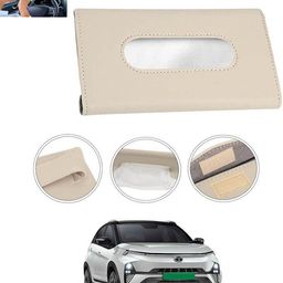 maties New Excellent Bright Color Beige Rectangle Shape Tissue Box For-194 Vehicle Tissue Dispenser-picture-2