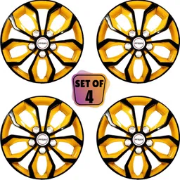 prigan Omni Vision Black Yellow 12 INCH Wheel Cover For Maruti Omni image 2