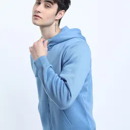 highlander Men Full Sleeve Solid Hooded Sweatshirt image 2