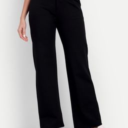 next one Women Loose Fit Black Lycra Blend Trousers-picture-15