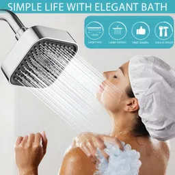 alturas by clinton Premium 4x4 inch ABS Shower with Arm Rod Shower Complete Set Fixed Mount image 2