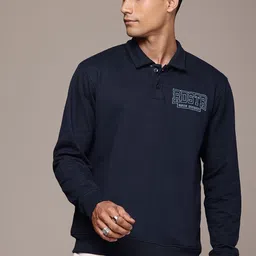 roadster Men Full Sleeve Embroidered Sweatshirt image 3