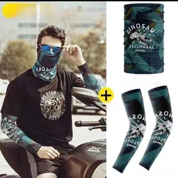 fabsports Nylon Arm Sleeve For Men & Women With Tattoo image 1