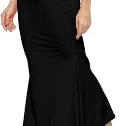 VIDHATA FASHION Black Perfect Slim Fitting Curvy Body Shapewear Fish Cut Lycra Blend Petticoat Lycra Blend Petticoat image 5