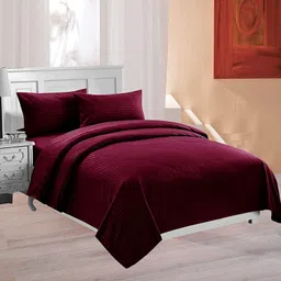 hardeep 300 TC Satin Double Striped Flat Bedsheet image 2