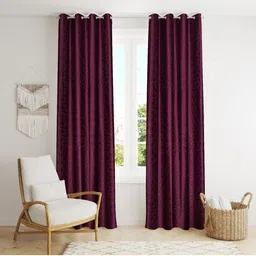 urban arts 274 cm (9 ft) Long Door Polyester Room Darkening Curtain (Pack Of 2)-picture-30