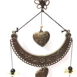 aaditya enterprises Heart Design Wind Chimes Brass Windchime image 3