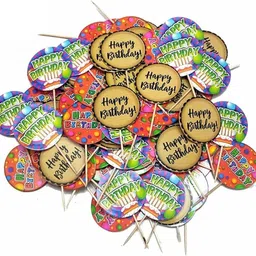 rdhinc Cake , Happy Birthday Paper Tags, Cupcake Topper-picture-19