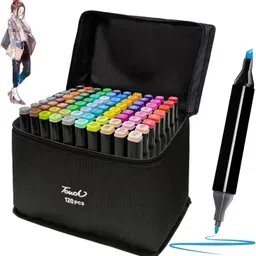 dvn 120 pcs Alcohol Markers Pens,Dual Tip Twin Marker Pens With Carrying Case-picture-15