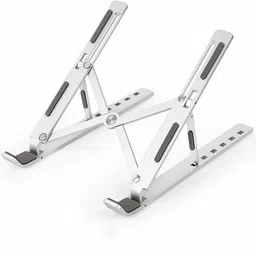 LUCKYY Height Adjustable Aluminum Foldable Compatible Size10-15.6” Aluminium Desk Stand Laptop Stand with Adjustable Height Compatible with Universal Laptops-picture-13