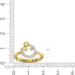 avsar AVR425YB 14kt Cubic Zirconia Yellow Gold ring image 3