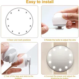 budwill ™Hollywood Vanity Mirror with Lights White Vanity Makeup Table Lamp image 2