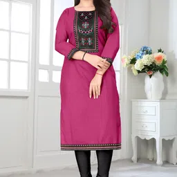 fsr Pack of 2 Women Solid Cotton Blend A-line Kurta image 4