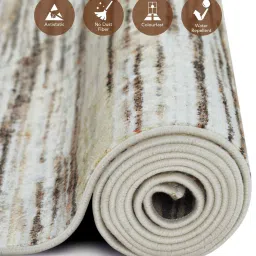 obsessions Brown and Cream Abstract 4x6 Feet Machine Made Carpet image 5