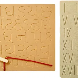Wooden Tracing Board for Kids (Roman Number & Gujarati Ka Kha) (Set of 2)-image-0