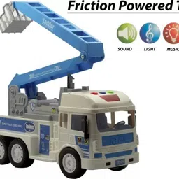 manaki enterprise Fire Rescue Vehicle Toy Fire Truck with Extension Ladder and Push Button image 3