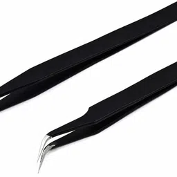 wroughton 2 Sets of Anti-Static Stainless Steel Tweezers Non-magnetic Tweezer Set for Electronics, Jewelry, Eyebrow & Ingrown Hair Removal- Straight & Curved-picture-18