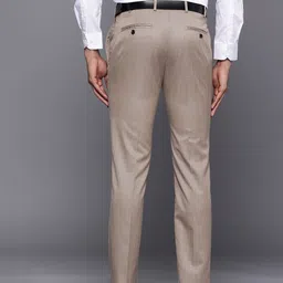 raymond Men Slim Fit Brown Polyester Trousers image 3