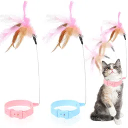 verilux Adjustable Feather Cat Collar Teasing Toy for Active Play Rubber Rubber Toy For Cat-picture-28