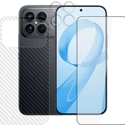 SOMTONE Front and Back Tempered Glass for Xiaomi Redmi K90 Pro Max 5G Tempered Glass Screen Protector | Edge to Edge Full Coverage | 9H Hardness ( 1 FRONT SCREEN GUARD + 1 CARBON FIBER BACK + 1 CAMERA LENS PROTECTOR ) FX01-image-68