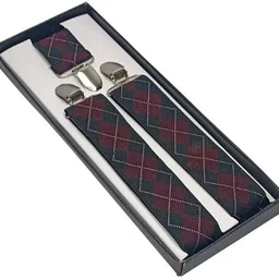 DIANDIAN Black Maroon Zig Zag Garter image 3