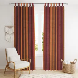 lakshmifab 202 cm (7 ft) Cotton Semi Transparent Door Curtain (Pack Of 2)-picture-16