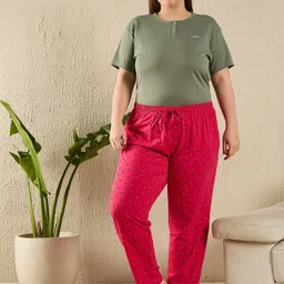 cupid Plus Size Printed Women Pyjama image 1