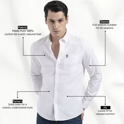 red tape Men Relaxed Fit Fit Solid Button Down Collar Casual Shirt image 2