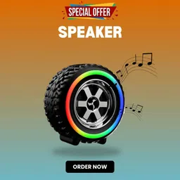 Clairbell DJ BOX Tyre Bluetooth Speaker Powerful Sound,Indoor &Outdoor with RGB LightXO491 12 W Bluetooth Party Speaker-picture-32