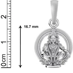 akshat sapphire Sterling Silver (92.5% purity) God Ayyappa Pendant for Men & Women Pure Silver Lord Ayyappa Locket for Good Health & Wealth Sterling Silver Pendant image 3