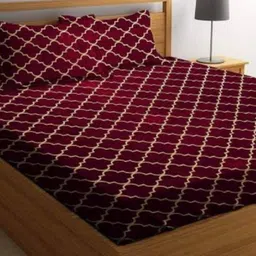 ruhana Cotton Double Flat 160 TC Abstract Bedsheet-picture-24