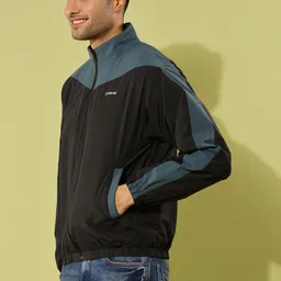Dollar Lightweight Open Front Colorblock Men Wind Cheater image 5