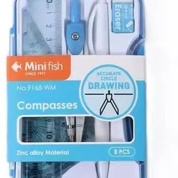 himannhome 8-Piece Geometry Compass Set Drawing Compass Kit with Divider Ruler Eraser Geometry Box-picture-43