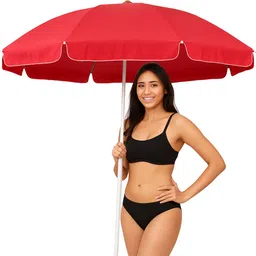 7Ft Windproof Waterproof Garden Umbrella Outdoor Adjustable Tilt Design Umbrella-image-1