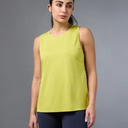 cult Women Solid Crew Neck Polyester Green T-Shirt image 4