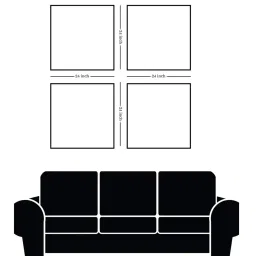 nestroots Floral Circle Canvas Collection Printed Set of 4 Wall Painting Stretch Canvas Frame image 2