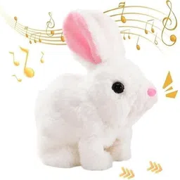 rose kuli Bunny Toy with Sounds Walking,Hopping Rabbit moving Ears Mouth Educational Toy-g - 16 cm-picture-34
