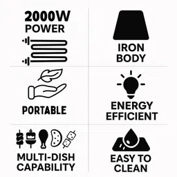 sliceter Compact 2000W Roast & Grill | Portable, Durable, Easy to Use for Everyday Cook | Electric Tandoor image 2