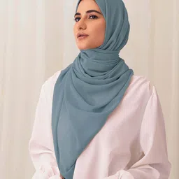 Solid Chiffon, Georgette Women Light Green Scarf, Fancy Scarf, Stole-image-39