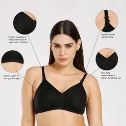 momtobe Pack of 3 Women Maternity/Nursing Non Padded Bra image 4