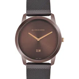 GIORDANO Men Brown Dial & Brown Bracelet Style Straps Analogue Watch GD-4064-33-image-1