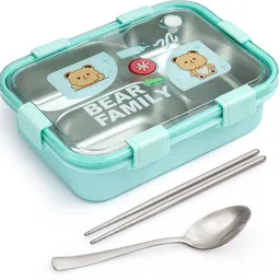 boxito Bear Family Steel Lunch Box 3 Containers Lunch Box-picture-18