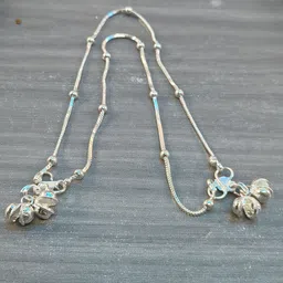 yuvaan crystal anklet for women & girls......one pair Sterling Silver Anklet image 1